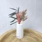 Preview: Geriffelte Vase inkl. Trockenblumen konisch -Olive-