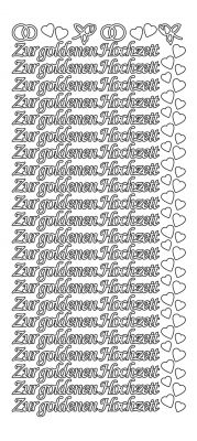 Sticker Schriftsticker ZUR GOLDENEN HOCHZEIT GOLD